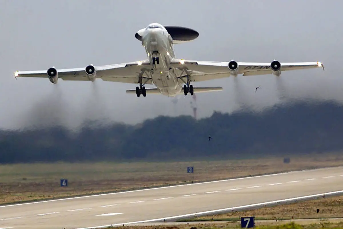 An AWACS military plane takes off at the NATO Airbase in Geilenkirchen, western Germany.| File image: AP