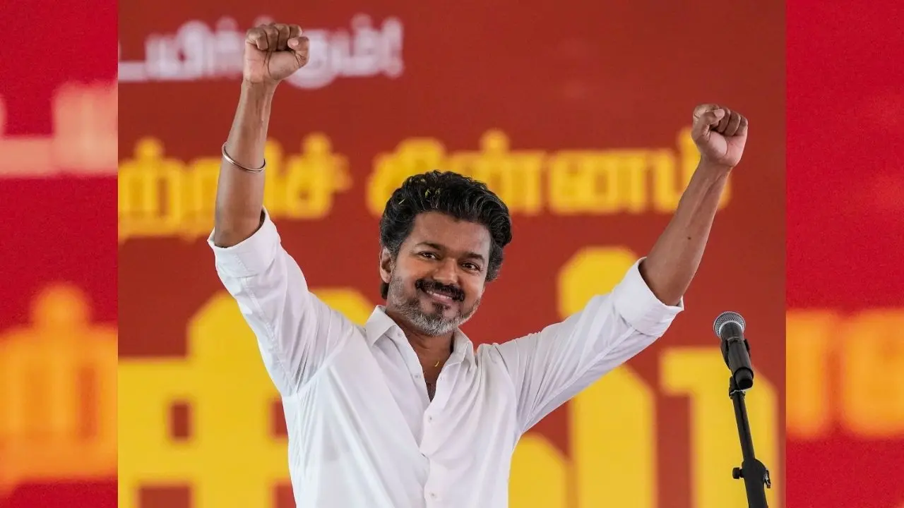 Vijay during an election campaign in Tamil Nadu | Photo: PTI