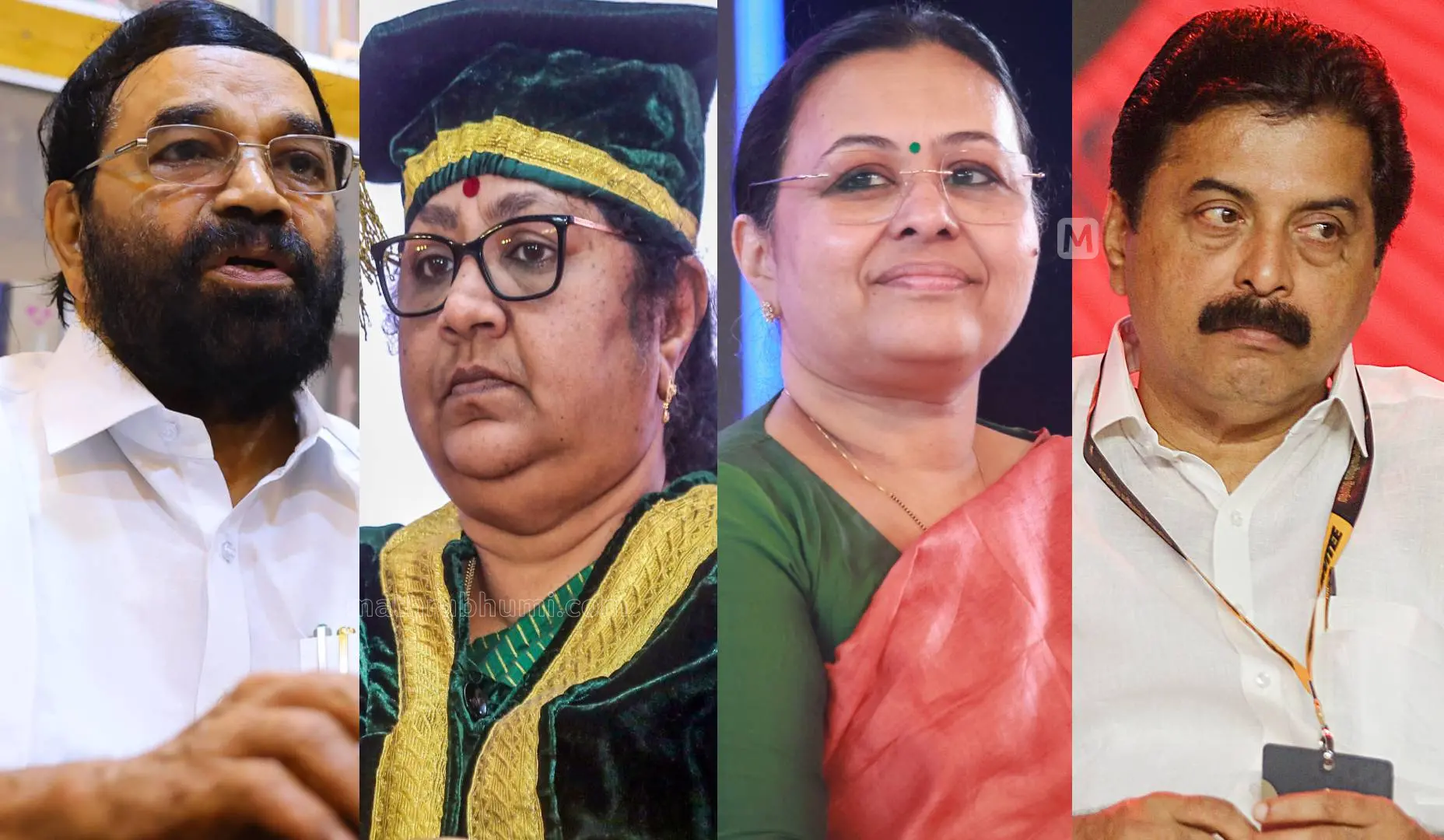 വി.എൻ. വാസവൻ, ആർ. ബിന്ദു, വീണാ ജോർജ്, റോഷി അഗസ്റ്റിൻ | Photo: Mathrubhumi