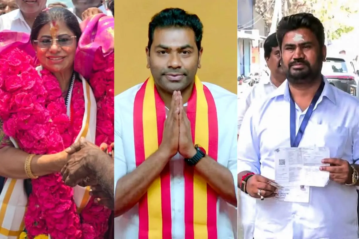 ലീമറോസ് മാര്ട്ടിന്, ആധവ് അര്ജുന, ജോസ് ചാള്സ് മാര്ട്ടിന് | ഫോട്ടോ - എ.എൻ.ഐ., x.com/pearsonlenekar