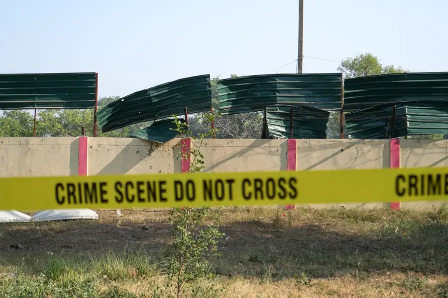 A view of the blast site near the Army cantonment area at Khasa