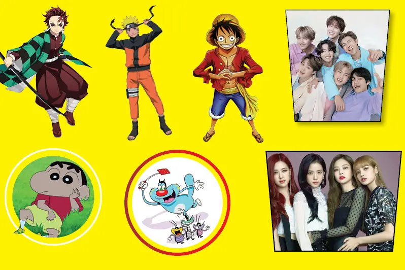cartoons, anime and k-pop