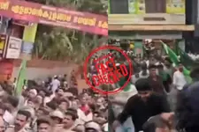 പേരാമ്പ്രയിലെ ലീഗ് പ്രവർത്തകർ വിജയാഘോഷത്തിനിടെ ക്ഷേത്ര മുറ്റത്ത് കയറിയെന്ന പ്രചാരണം വ്യാജം