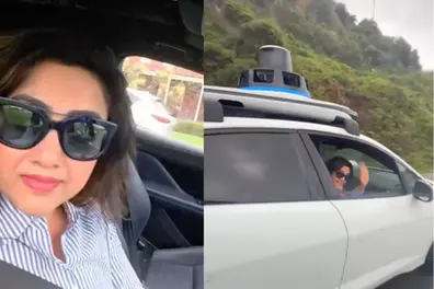 ‘Where’s the driver?’: Drishyam 3 star Meena’s driverless taxi video goes viral | WATCH