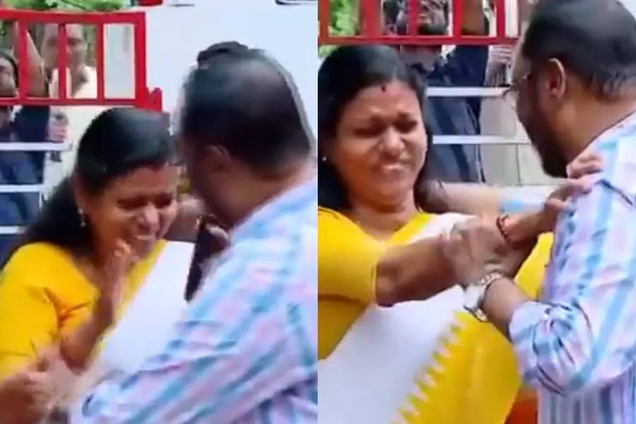 A screengrab from the video circulating on social media