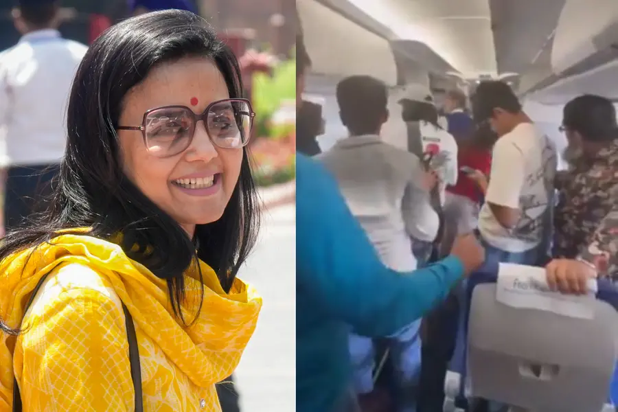 ‘ടിഎംസി ചോർ’ മുദ്രാവാക്യം; വിമാനത്തിൽ വെച്ച് മഹുവയ്ക്ക് നേരെ പ്രതിഷേധം, അതിക്രമം