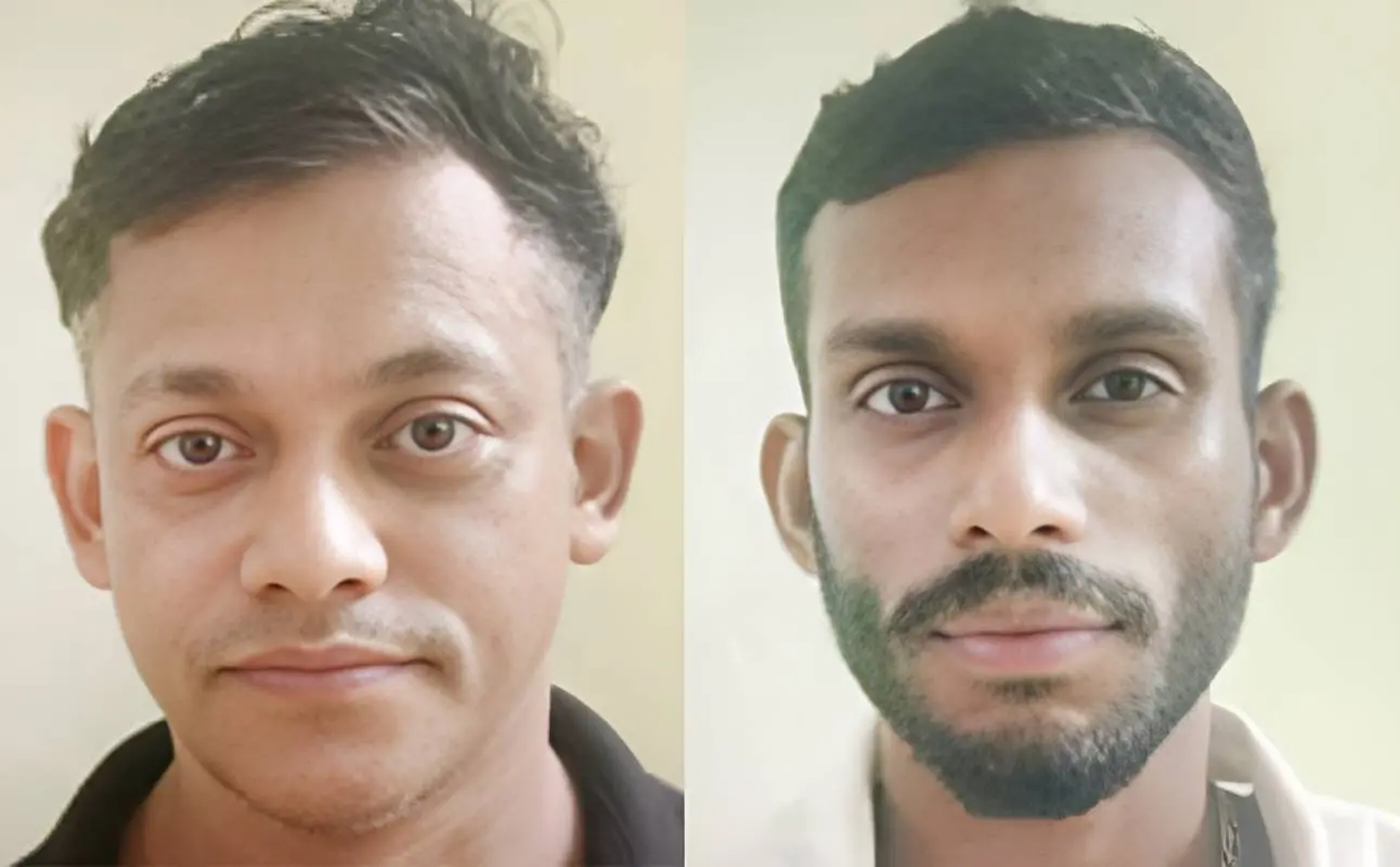 പിടിയിലായ ശിഹാബ്, അശ്വിൻ