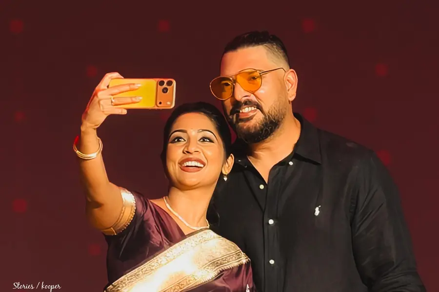 യുവരാജ് സിങ്ങിനൊപ്പം വേദി പങ്കിട്ട് നവ്യ നായർ; ‘ഒരു തലമുറയുടെ പ്രചോദനം’ എന്ന് താരം