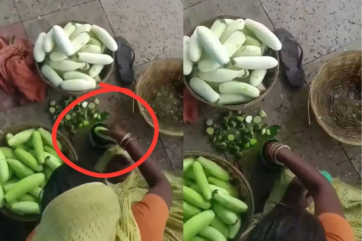 Artificial colouring of cucumbers at Katihar railway station