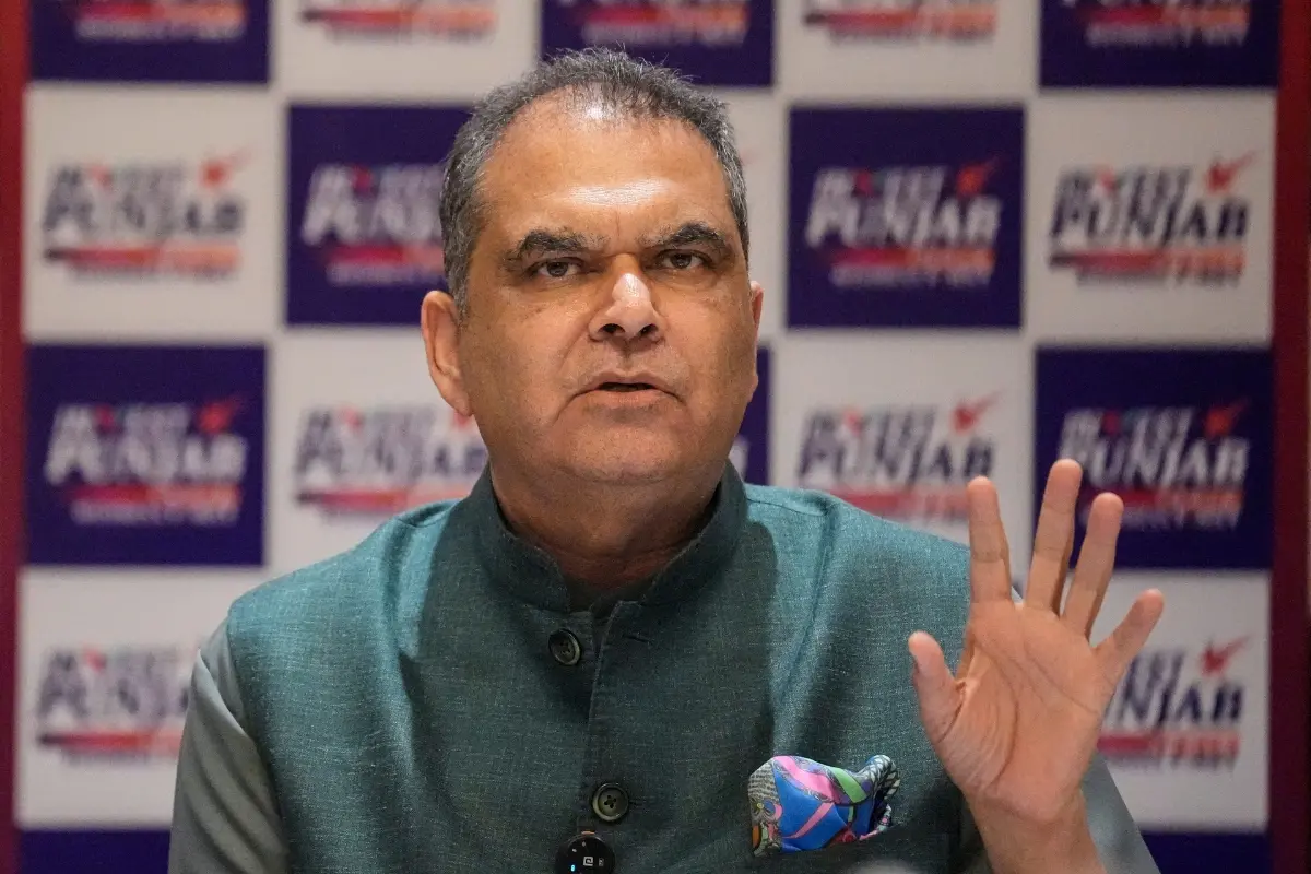 Punjab's Industries and Commerce Minister Sanjeev Arora addresses the media during an investors' event, in Chennai.| Photo: PTI