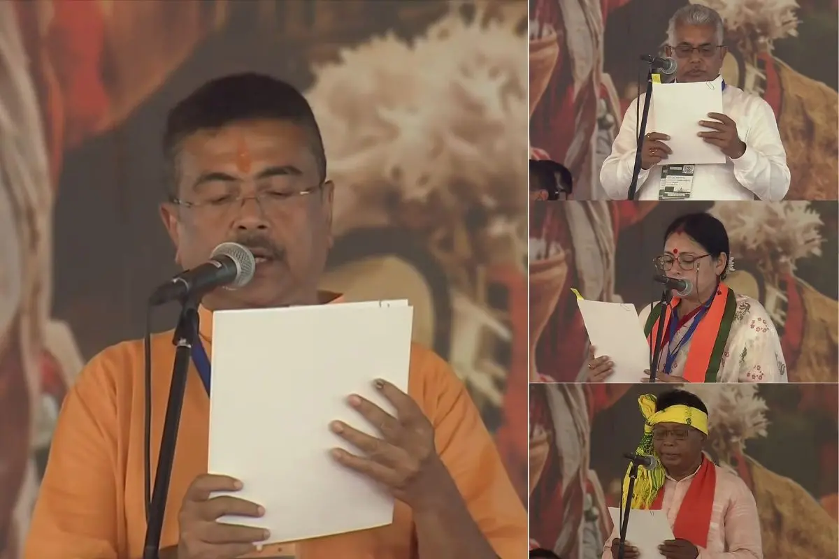 Suvendu Adhikari takes oath as Bengal CM