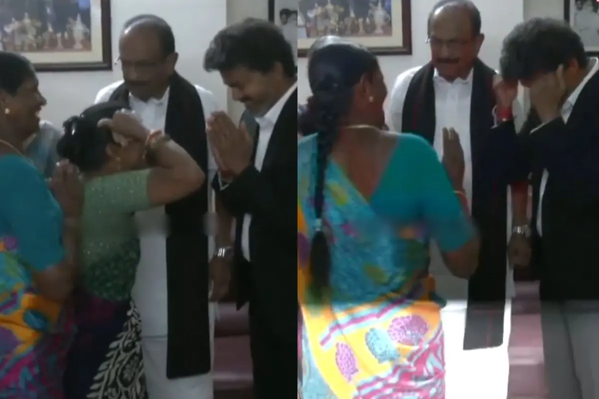 Simple 'drishti' exchange at Vaiko's home between house help and CM Vijay