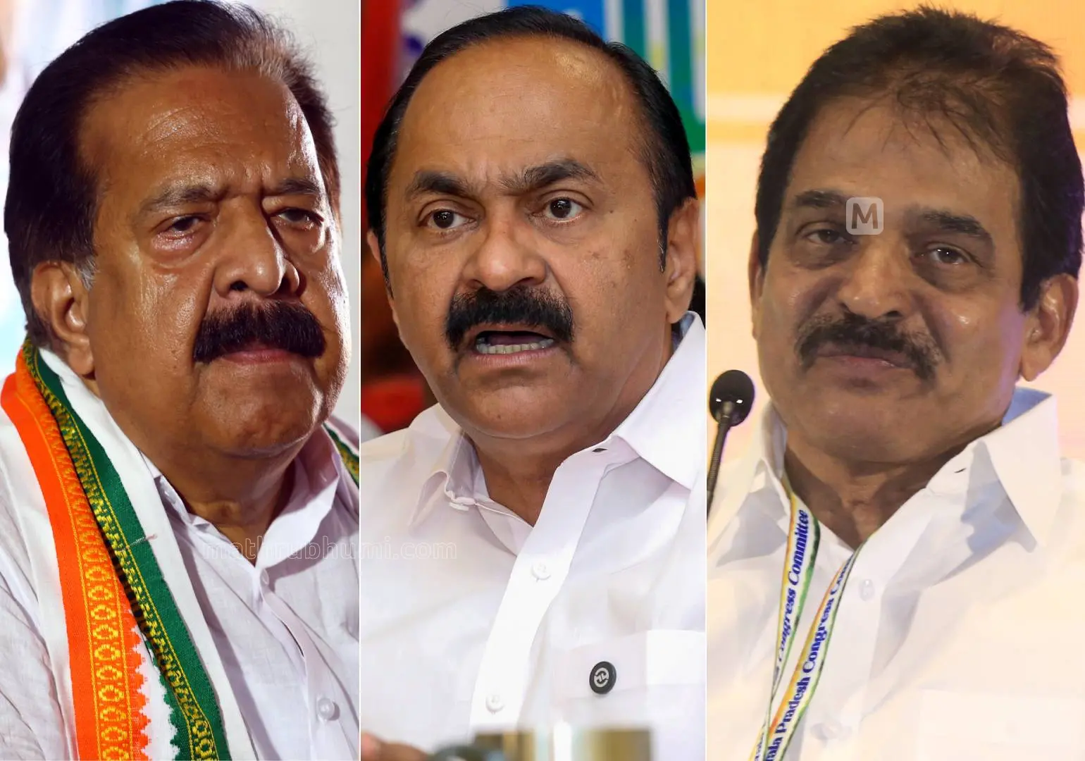 Ramesh Chennithala, VD Satheesan and KC Venugopal