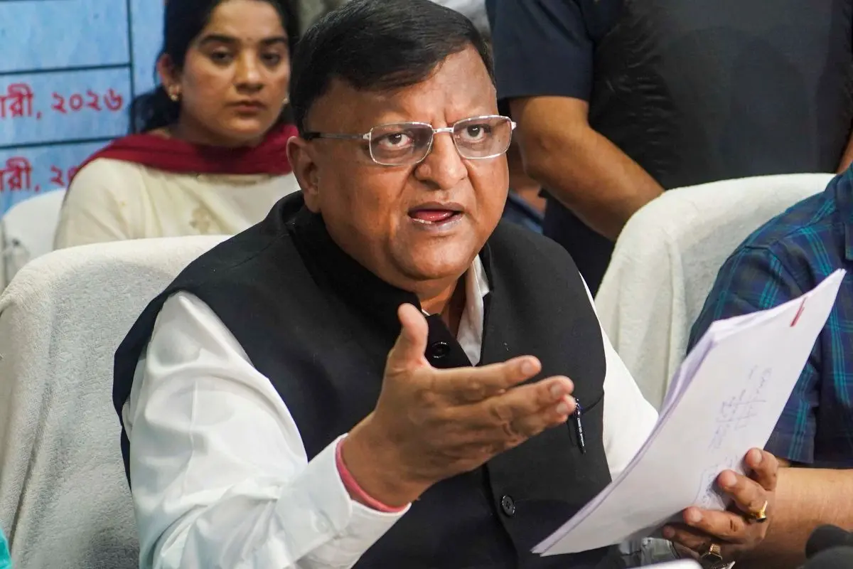 Chief Electoral Officer Manoj Kumar Agarwal, who has been appointed chief secretary in the BJP government. (PTI Photo)