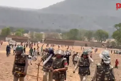 Ken Betwa Project row: Stone pelting breaks out after viral videos show family under rubble