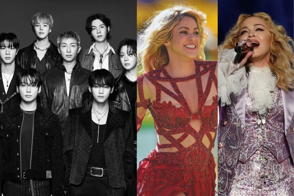 BTS, Shakira, Madonna | Photo: X, Getty Images, Reuters