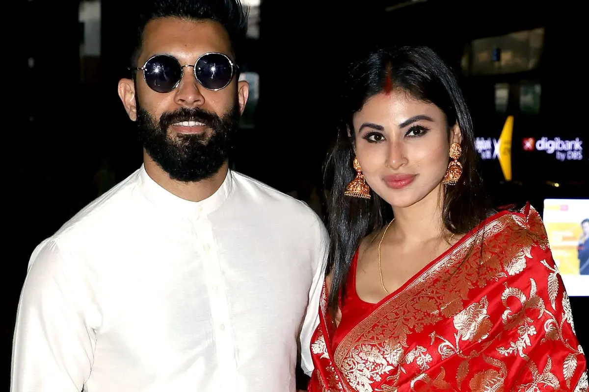 From (L) Suraj Nambiar and Mouni Roy. | Photo: ANI