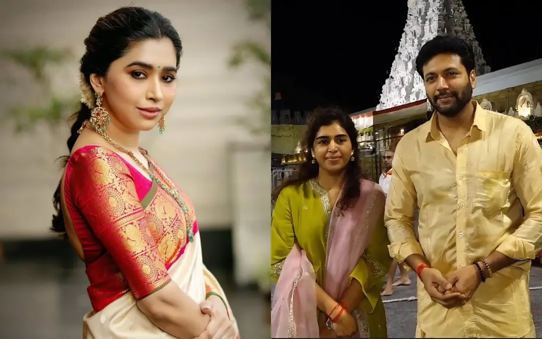 ആരതി, രവി മോഹന് കെനീഷ ഫ്രാന്സിസിനൊപ്പം തിരുപ്പതിയില് | Photo: Instagram/ Aarti Ravi, X/ Happy Sharing By Dks