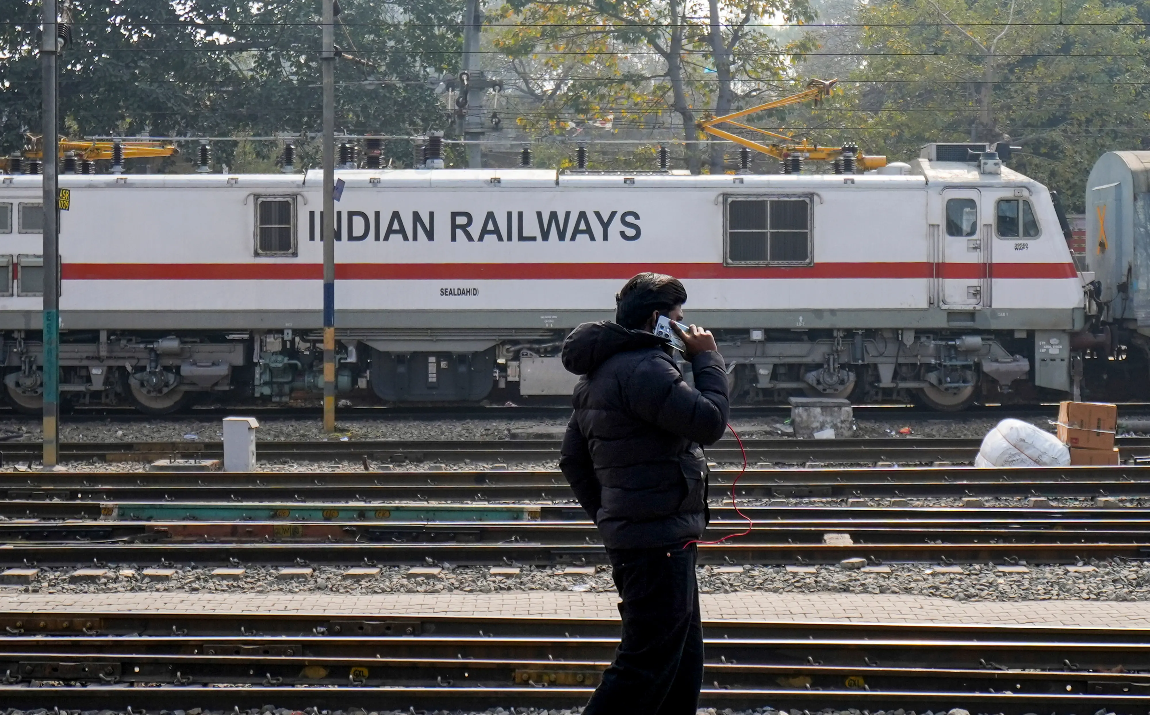 An Indian Railways locomotive stands at the railway station in Amritsar | File photo: PTI