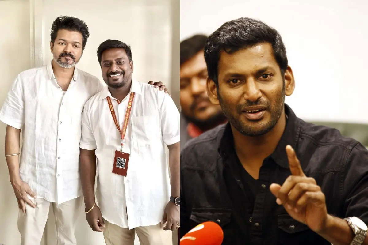 Minister Rajmohan with Tamil Nadu CM Vijay, Actor Vishal