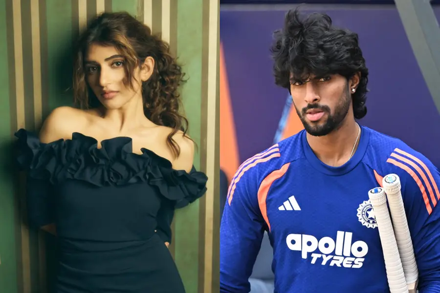 South Indian actress Sreeleela alongside Mumbai Indians cricketer Tilak Varma representing the recent social media discussions