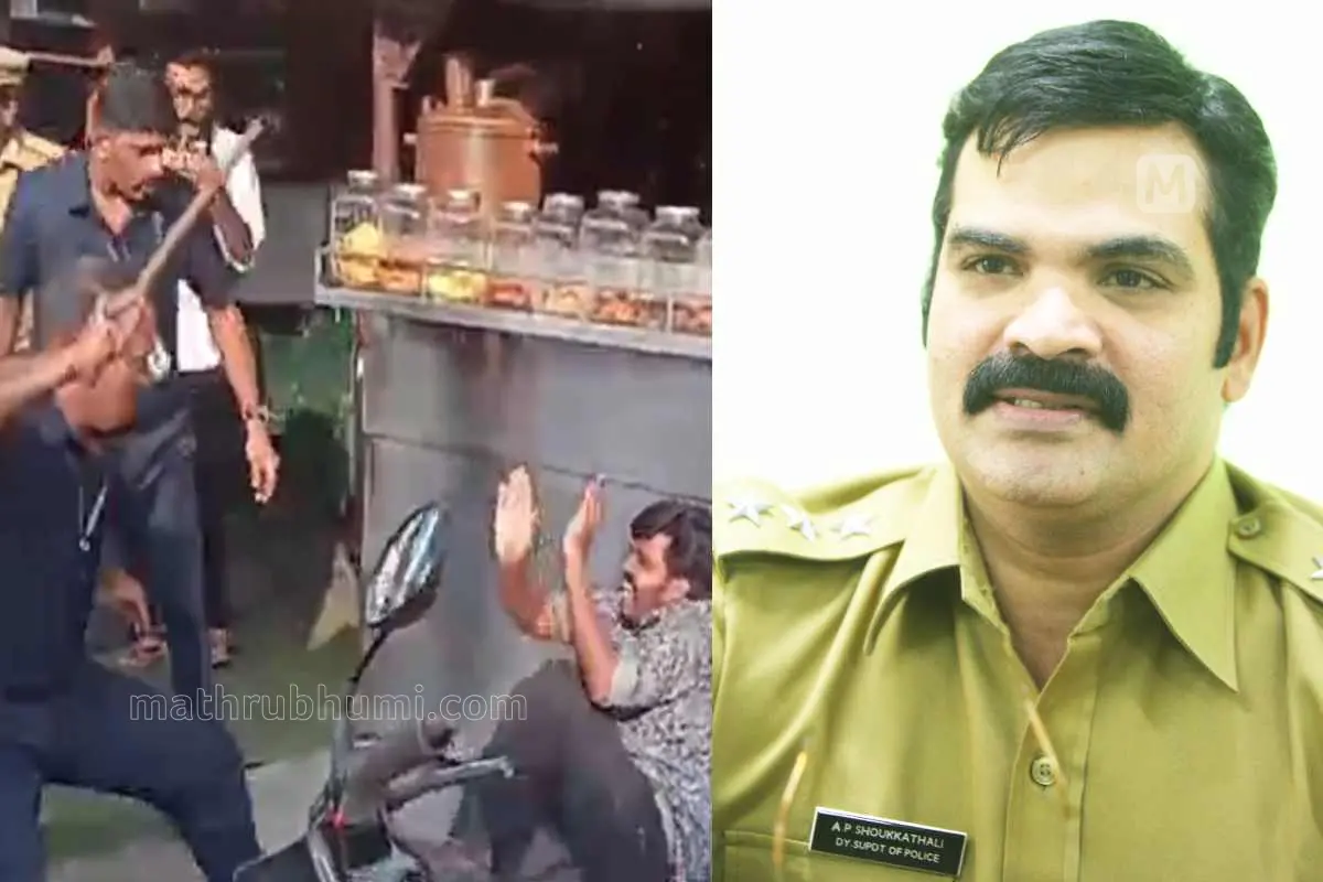 മര്‍ദനത്തിന്റെ ദൃശ്യം, എ.പി. ഷൗക്കത്തലി | ഫയല്‍ചിത്രം