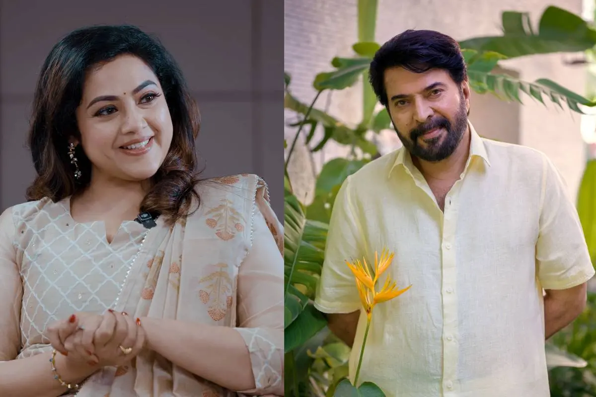 മീന, മമ്മൂട്ടി | ഫോട്ടോ: സ്ക്രീൻഗ്രാബ്, Facebook