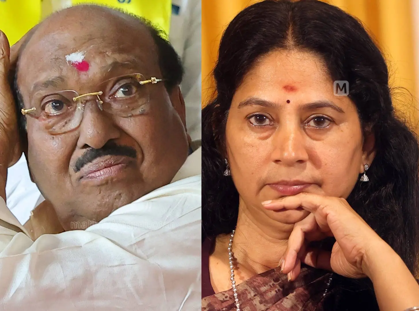 വെള്ളാപ്പള്ളി നടേശൻ, യു. പ്രതിഭ | Photo: Mathrubhumi