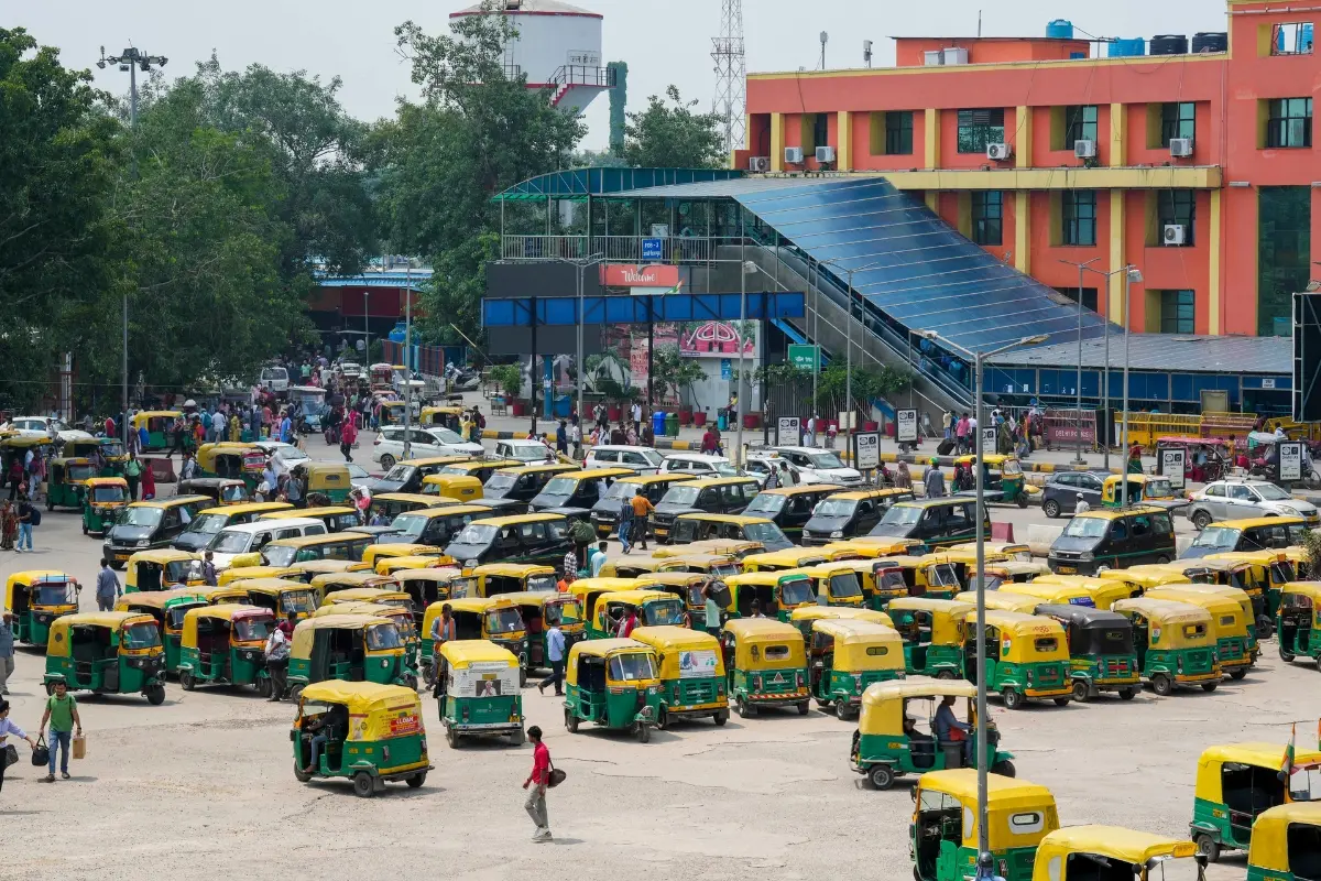 Auto and taxi drivers strike in Delhi.| Photo: PTI