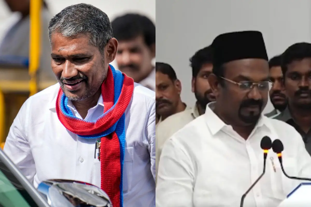 VCK MLA-elect from Tindivanam consituency, Vanni Arasu,  IUML MLA AM Shahjahan (Photo: PTI)
