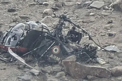 Army helicopter crash near Leh: 3 officers survive Cheetah chopper accident