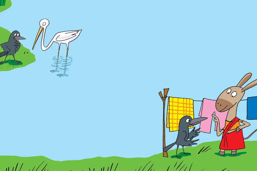 crow and the donkey