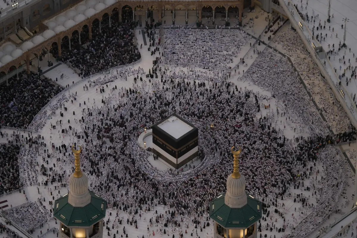 Muslim pilgrims circumambulate the Kaaba, Islam's holiest site, at the Grand Mosque, during the annual Hajj pilgrimage in Mecca, Saudi Arabia. | Photo: AP/PTI