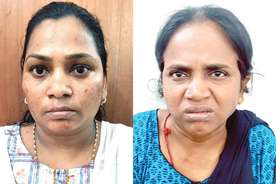 വീട്ടമ്മയുടെ ആഭരണങ്ങൾ കവർന്നത് ജോലിക്കാരിയും കൂട്ടുകാരിയും,ആൺവേഷം കെട്ടി കവർച്ച,വഴിതെളിച്ചത് ഫോൺകോൾ