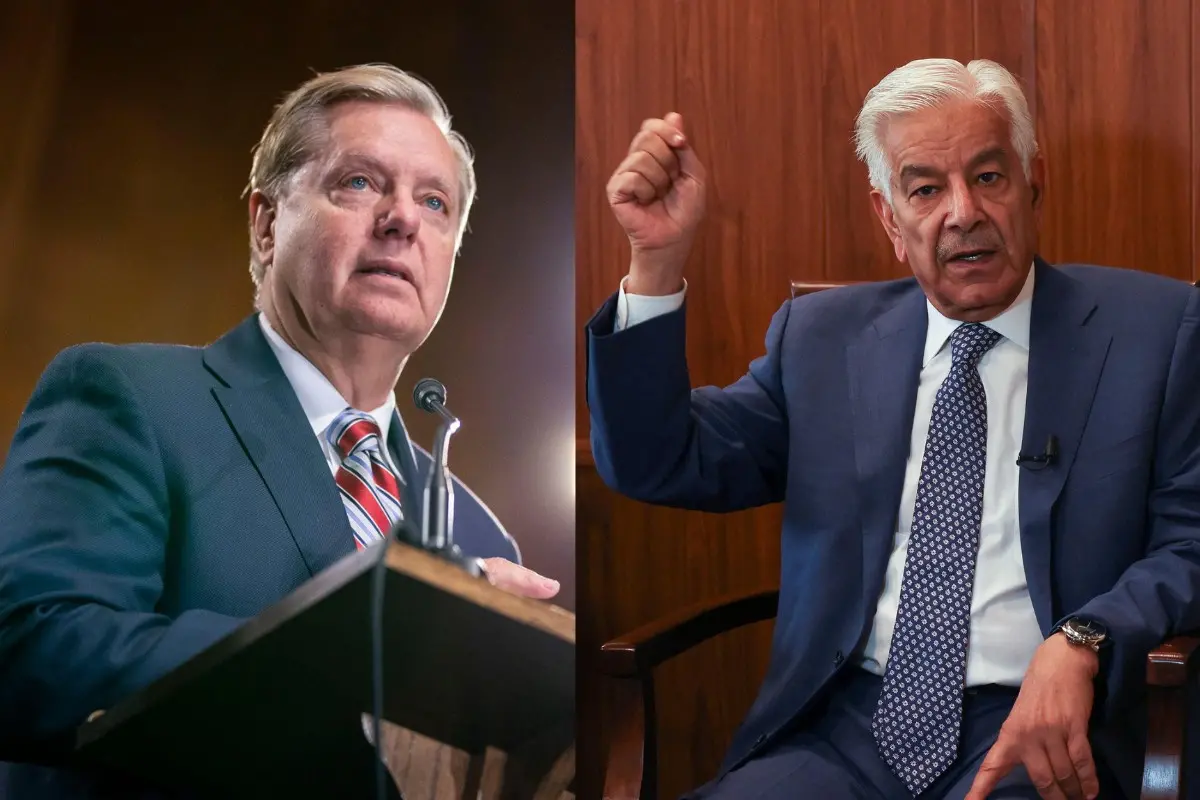 Lindsey Graham, Khawaja Muhammad Asif | File Photo