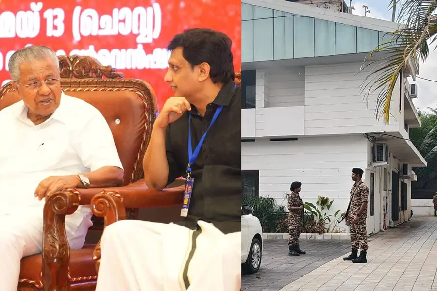 പിണറായിയുടെയും റിയാസിന്റെയും വീടുകളിൽ ഇഡി റെയ്ഡ്,വീണയെ ചോദ്യം ചെയ്യുന്നു, സിപിഎം പ്രതിഷേധം