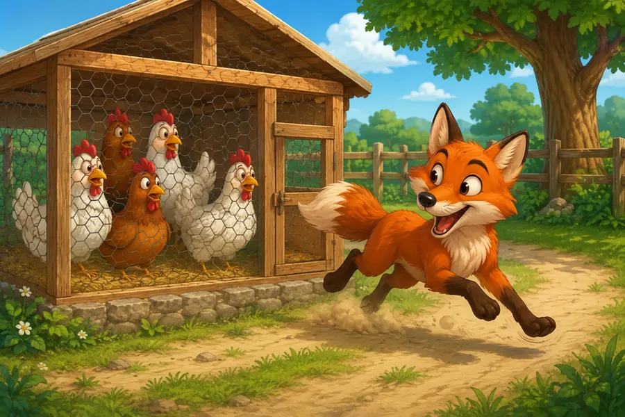 fox and hen