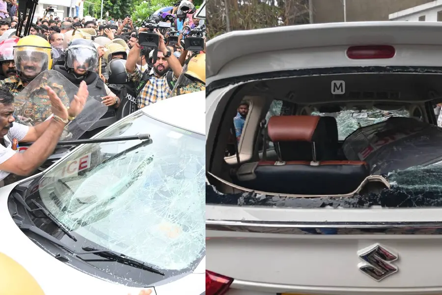 തിരുവനന്തപുരത്ത് ഇഡി സംഘത്തിനുനേരെ സിപിഎം പ്രവർത്തകരുടെ ആക്രമണം; കാർ അടിച്ചുതകർത്തു; സംഘർഷാവസ്ഥ