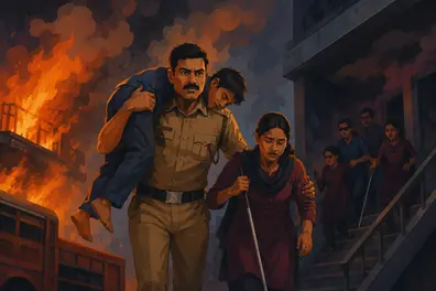 Heroic Delhi cop single-handedly rescues 13, including visually impaired students, from fire