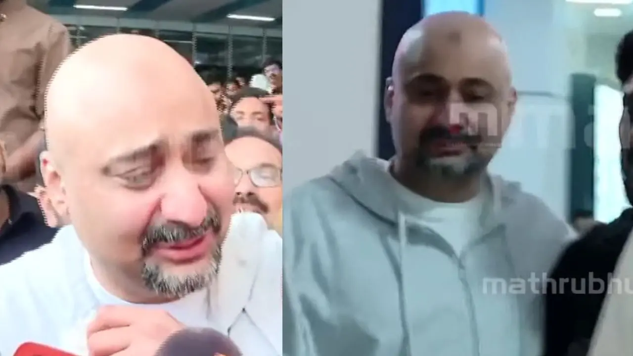 അബ്ദുൽ റഹീം വിമാനത്താവളത്തിൽനിന്ന് പുറത്തേക്ക് വരുന്നു