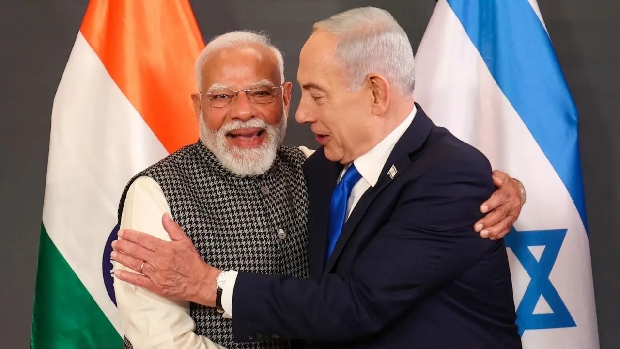 നരേന്ദ്രമോദിക്കൊപ്പം ബെഞ്ചമിൻ നെതന്യാഹു | Photo: PMO