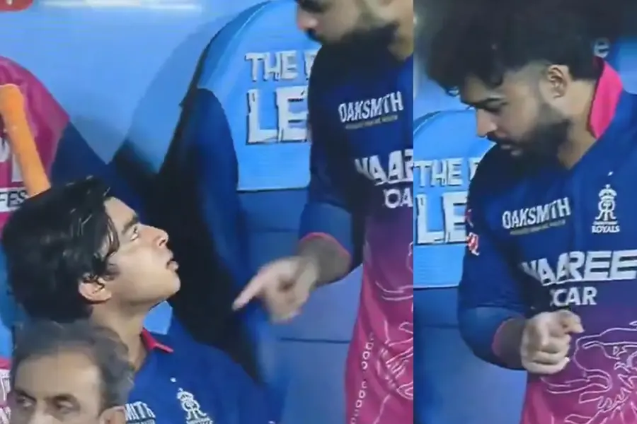 പുറത്തായതിന് പിന്നാലെ വൈഭവിന് നേരെ കൈചൂണ്ടി രാജസ്ഥാൻ നായകൻ; നിസ്സഹായനായി കൗമാരതാരം