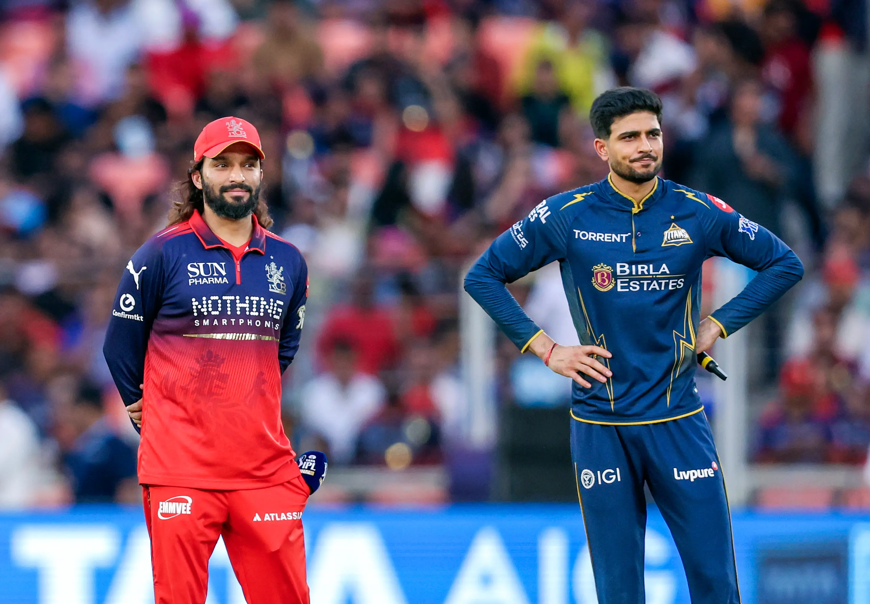 Royal Challengers Bengaluru's skipper Rajat Patidar and Gujarat Titans' skipper Shubman Gill | ANI