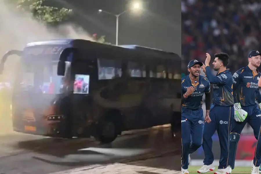 ടീം ബസിൽ ‘ഷോർട്ട് സർക്യൂട്ട്’, പിന്നാലെ പുക; ഗുജറാത്ത് താരങ്ങൾ രക്ഷപ്പെട്ടത് ഭാഗ്യം കൊണ്ട് | Video