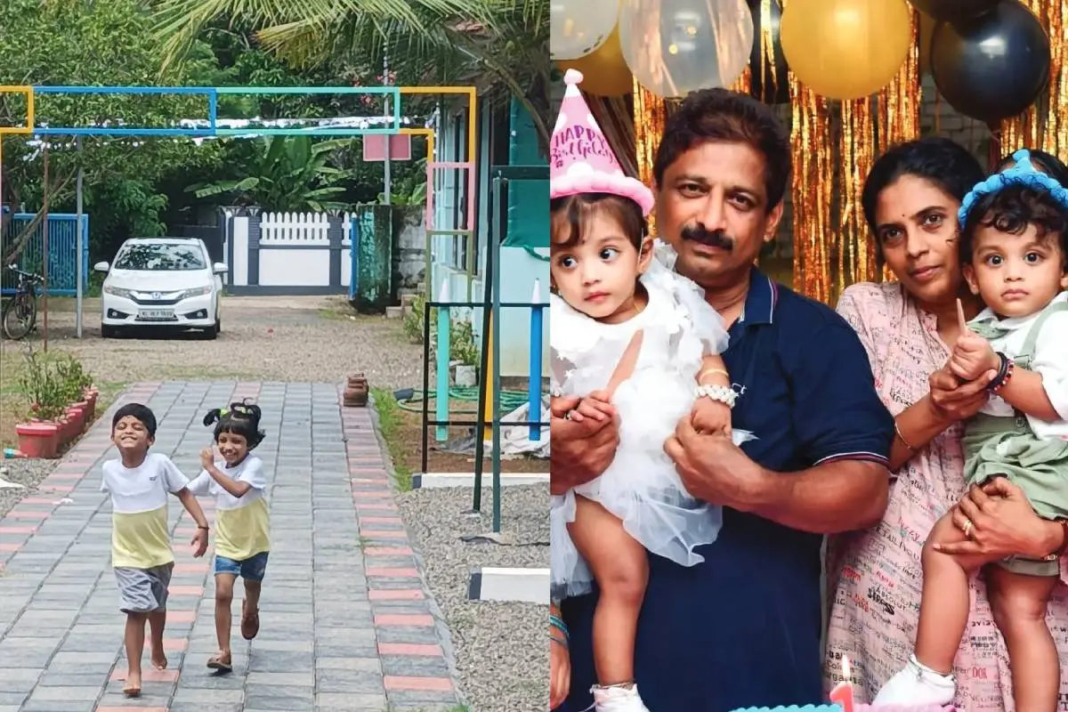 ദേവദത്തും ദേവദത്തയും സ്‌കൂളിൽ, രേഖയും പ്രദീപും കുഞ്ഞുങ്ങൾക്കൊപ്പം (ഫയൽചിത്രം)