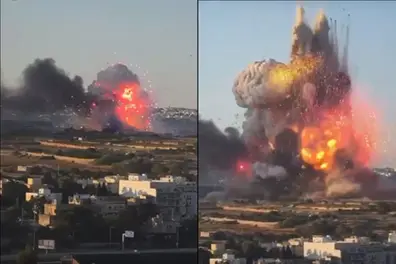 Massive explosion rocks Malta fireworks factory; two injured | VIDEO