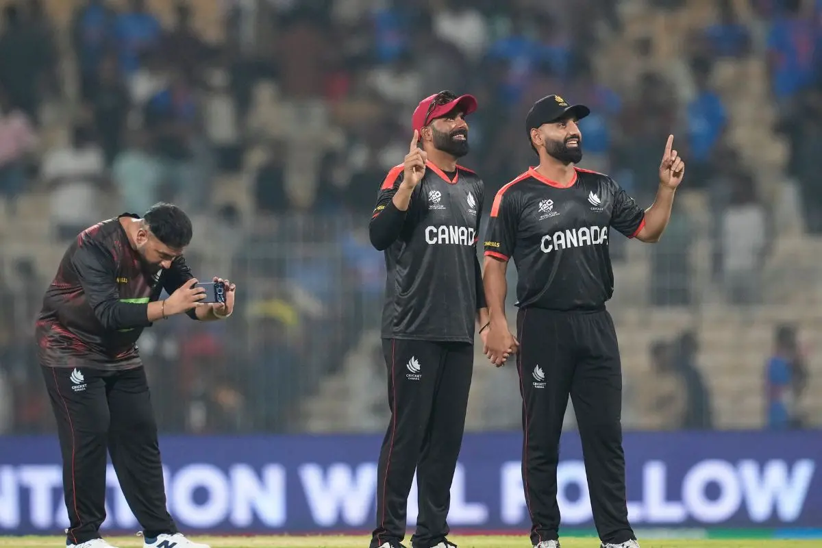Canadian players during an ICC Men's T20 World Cup 2026 match. | Photo: PTI