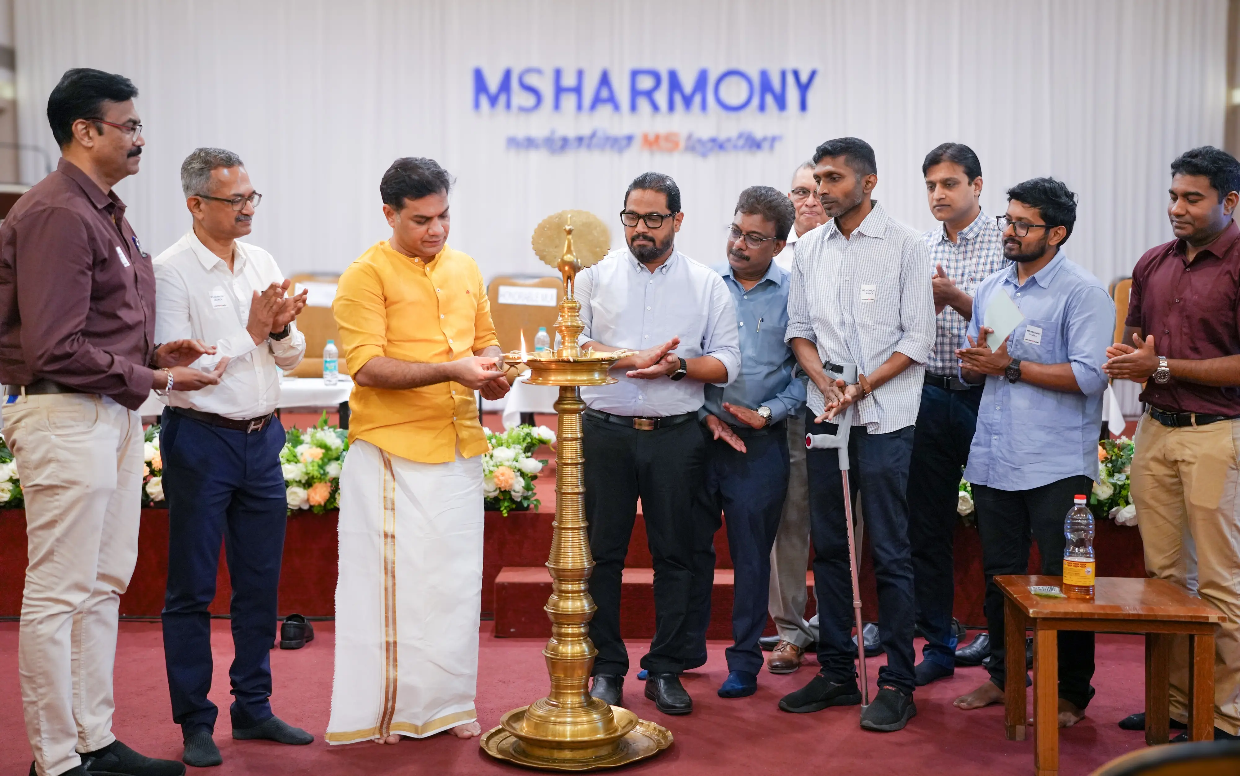 Ernakulam MP Hibi Eden performs the official inauguration of the MS Harmony event