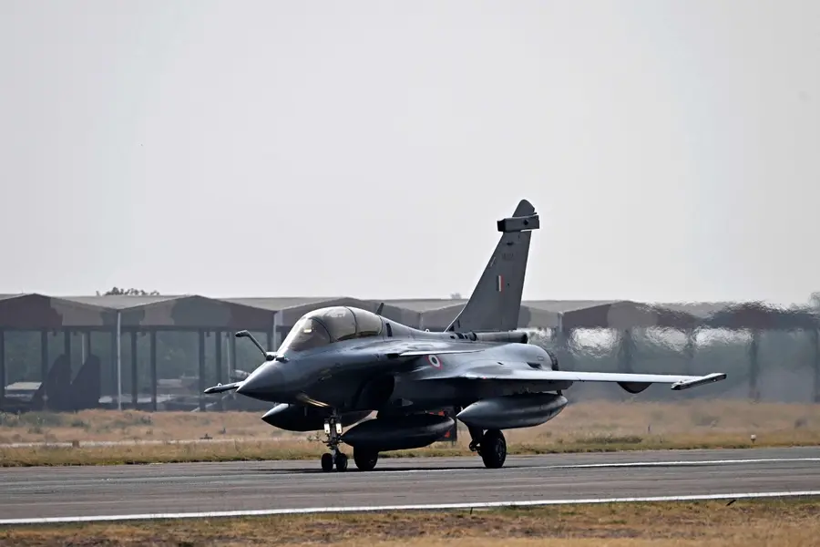 An Indian Air Force (IAF) Rafale fighter jet