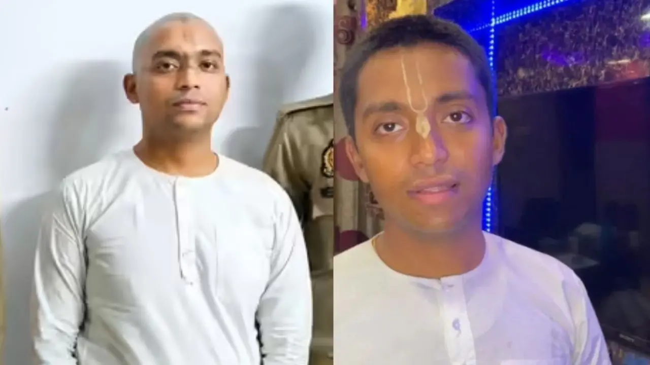 1, അഭിഷേക് മിശ്ര പോലീസ് കസ്റ്റഡിയിൽ, 2, പ്രതി ആദികര്ത്താ നാരായണ ദാസ് എന്ന പേരിൽ സാമൂഹികമാധ്യമങ്ങളിൽ പങ്കുവെച്ചിരുന്ന പോസ്റ്റിൽനിന്ന് | Image credit: Mathura Police